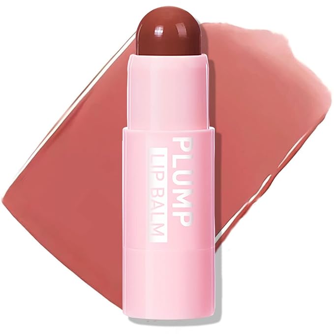 Plumping Lip Balm - Tinted Lip Balm Plumper - Enhancing & Hydrating Lip Moisturizer Fade Lip Lines Lip Care 0.17Oz/4.8g - 04 NOUGAT SAND-VivaGrace Women