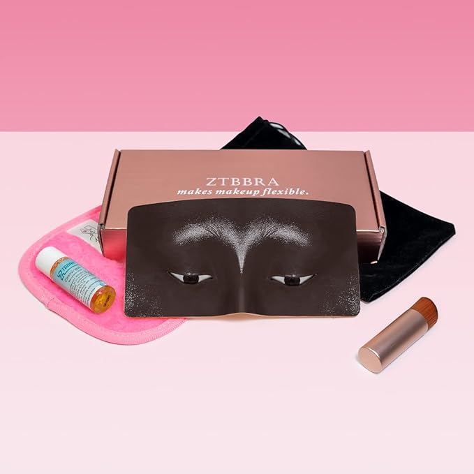 Makeup Mannequin Face, 3D Silicone Makeup Practice Face/Makeup Mannequin Face, Come with Makeup Brush, Makeup Removal, Cleanser&a Velour Bag, for Professional Makeup Artists/Beginners-VivaGrace Women