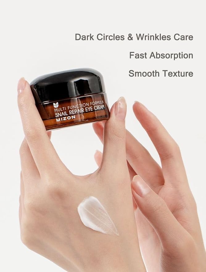 MIZON Snail Line Snail Repair Eye Cream, natural treatment, wrinkle treatment, fine line, hydrating, healthy skin, Korean skincare (0.84 oz)-VivaGrace Women