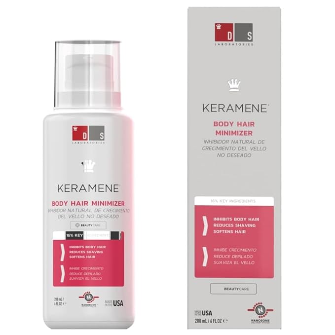 DS Labs Keramene Hair Inhibitor for Face & Body - Reduces Hair Visibility, Softens Texture, Minimizes Growth Over Time, Paraben-Free Formula with Witch Hazel, With Nanosome Technology, 6 Fl Oz-VivaGrace Women