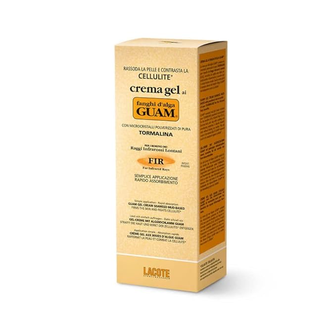 Guam Classic Strengthening Gel Mud Cream against Cellulite With Tourmaline and Far Infrared Rays (FIR Formula), After Care for Body Wraps to Prolong the Effect, 200 ML-VivaGrace Women