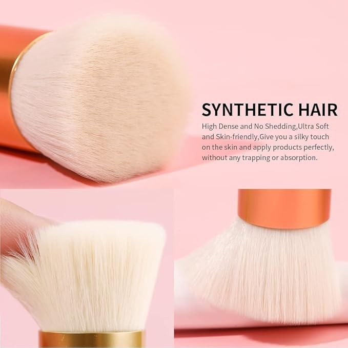 DUcare Flat Top Foundation Brush, Premium Contour Kabuki Brush, Professional Makeup Brush, Densely Packed Bristles, Multi-Purpose Face Buffing Blending Makeup Brushes for Liquid/Cream/Powder-VivaGrace Women