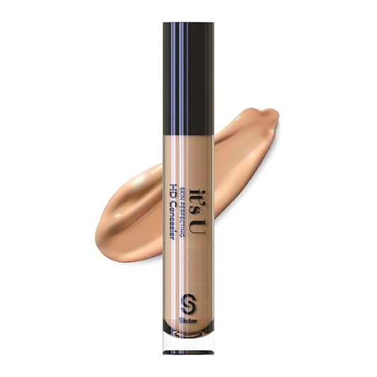 Sistar it's U Skin Perfecting HD Concealer Full Coverage Lightweight Long Lasting Correcting Liquid Contour Cover Masker Makeup 5 ml / 0.17 fl. oz (Golden Beige)-VivaGrace Women