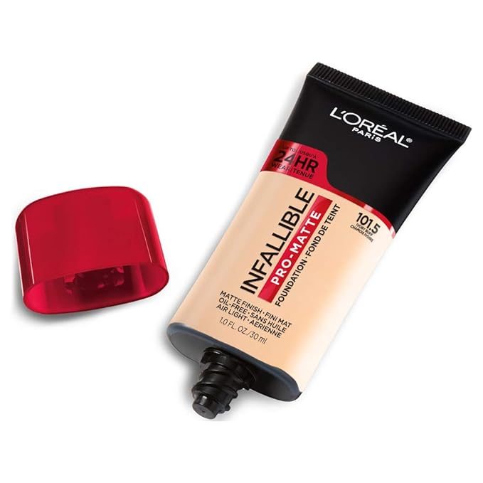 L'Oreal Paris Cosmetics Makeup Infallible Pro-Matte Liquid Longwear Foundation, Ivory Buff, 1 fl oz.-VivaGrace Women