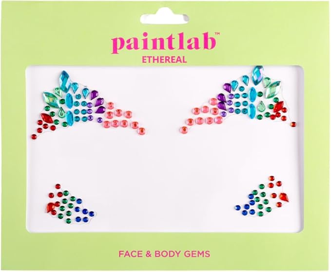 PaintLab Eye Gems, Self-Adhesive Rhinestones for Makeup, Face Jewels for Beginners, Kids, Teens, and Women, Ethereal-VivaGrace Women