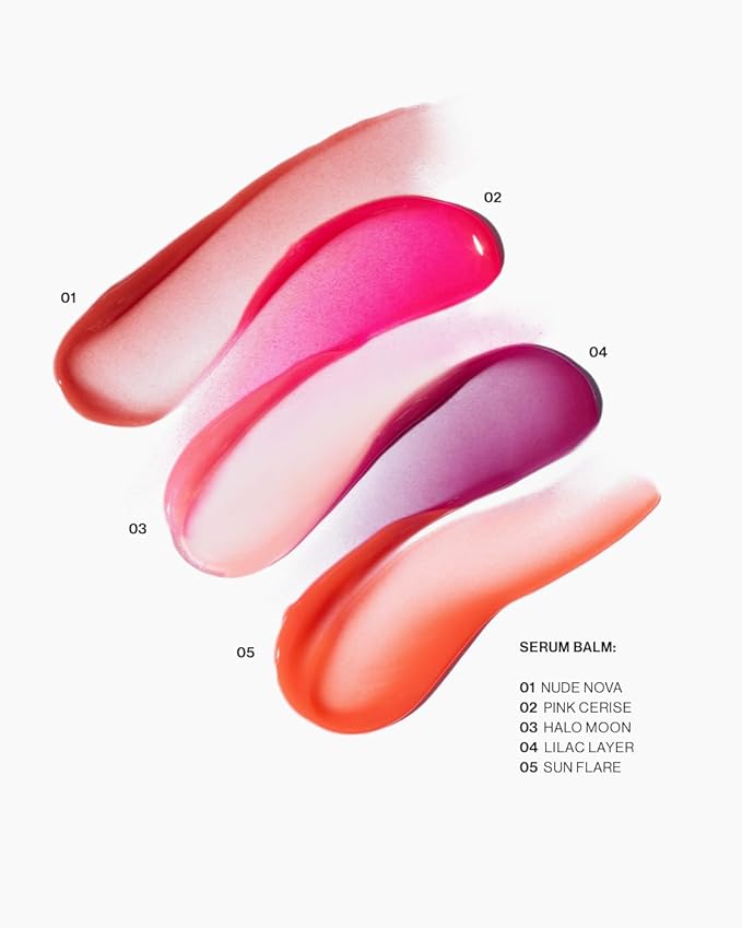 MAKE Beauty Serum Balm Hydrating Lip Oil. Vegan moisturizing lip gloss with plumping effect. Lip treatment cream for soft, smooth, shiny lips - Shade, Sun Flare-VivaGrace Women