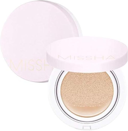 MISSHA Magic Cushion Foundation No.21 Light Beige for Bright Skin - Flawless Coverage,Dewy Finish,Easy Application for All Skin Types-VivaGrace Women