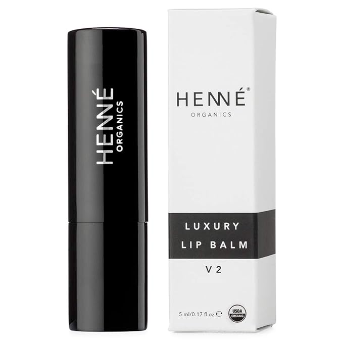 Henné Organics Luxury Lip Balm V2 - Natural and Organic Moisturizer - 0.15 Ounce Stick-VivaGrace Women