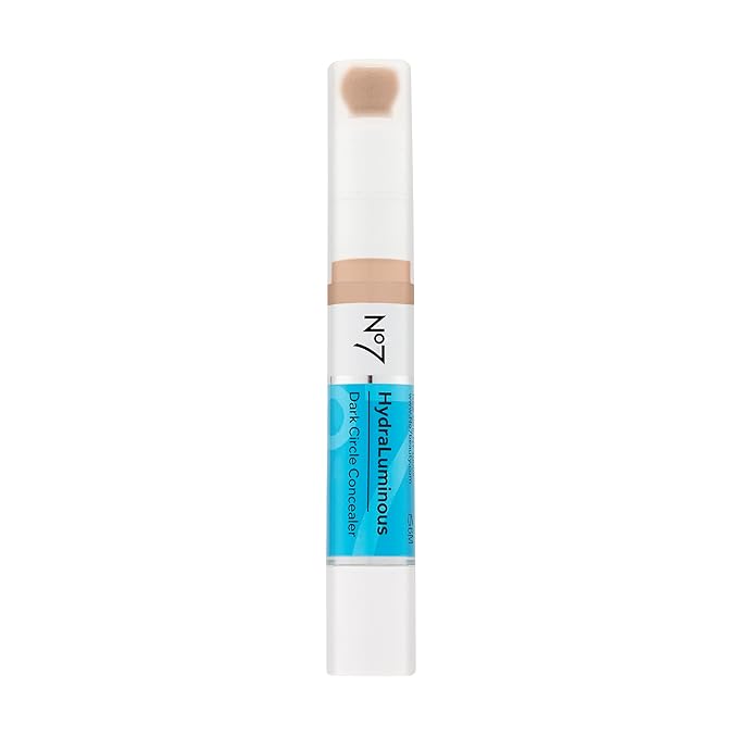 No7 Hydraluminous Concealer - Shade 4 - Full-Coverage Under Eye Concealer for Dark Circles with Caffeine & Ceramides - Hydrating & Brightening Concealer for Dark Under Eye Area (3.9m)-VivaGrace Women