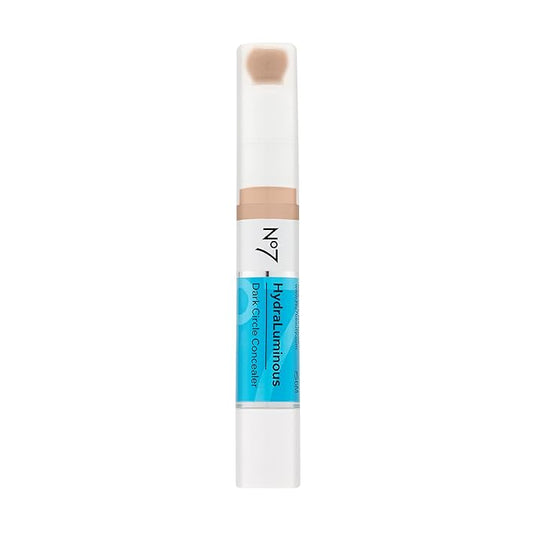 No7 Hydraluminous Concealer - Shade 4 - Full-Coverage Under Eye Concealer for Dark Circles with Caffeine & Ceramides - Hydrating & Brightening Concealer for Dark Under Eye Area (3.9m)-VivaGrace Women