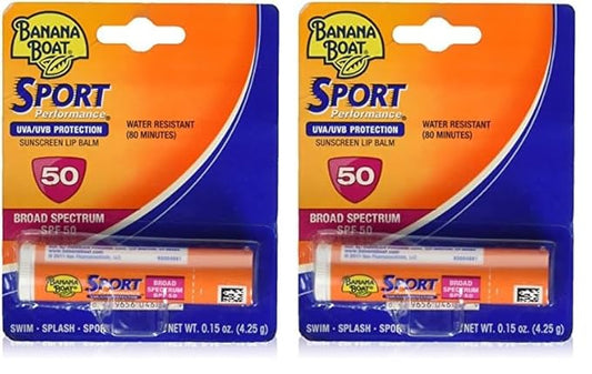 Banana Boat Sport Performance Lip Balm SPF 50 (Pack of 2)-VivaGrace Women