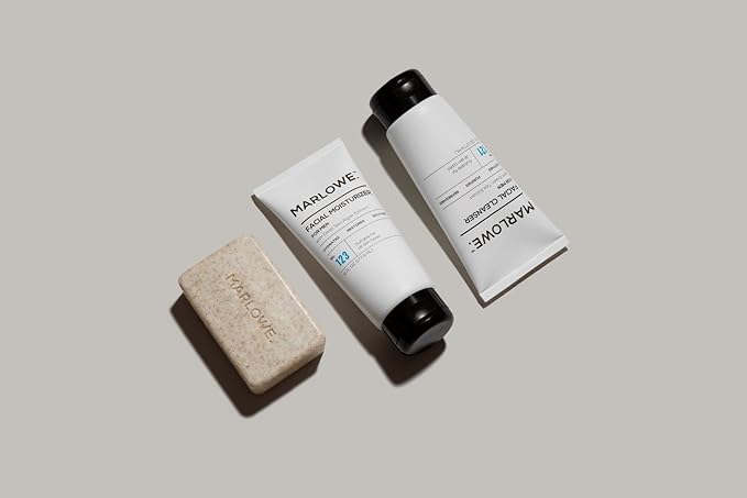 MARLOWE. Best Sellers Kit | No. 203 | Features Signature Body Scrub Soap Bar, Men's Facial Cleanser & Facial Moisturizer | Great Gift for Men-VivaGrace Women
