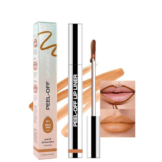 Matte Liquid Lip Stain Peel Off Lip Liner Tattoo -Warm Camel, Waterproof Smudge-Proof Lip Gloss, Long-Lasting Non-Stick Cup Formula, Natural Peel Off Design for All Skin Types #01-VivaGrace Women