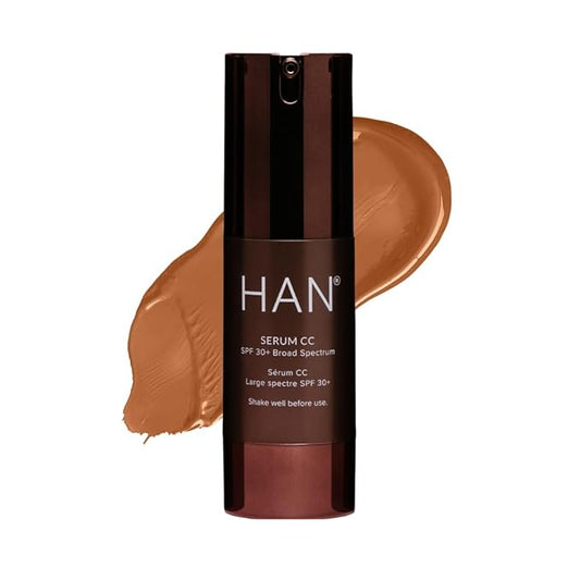 HAN Skincare Cosmetics Serum CC with SPF 30 I Vegan I Cruelty-Free I Waterless (Shade 6)-VivaGrace Women
