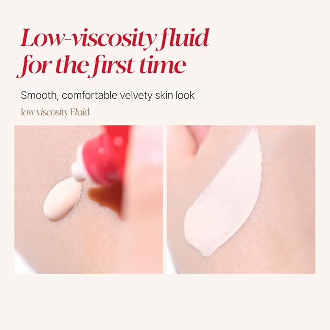 Espoir Be Velvet Fluid Foundation #23 Beige 1.05oz | Luxurious Velvet Finish | Thin, Dense Coverage Matte Foundation | Long-Lasting Hydrated Radiance Liquid Foundation | Korean makeup Foundation-VivaGrace Women