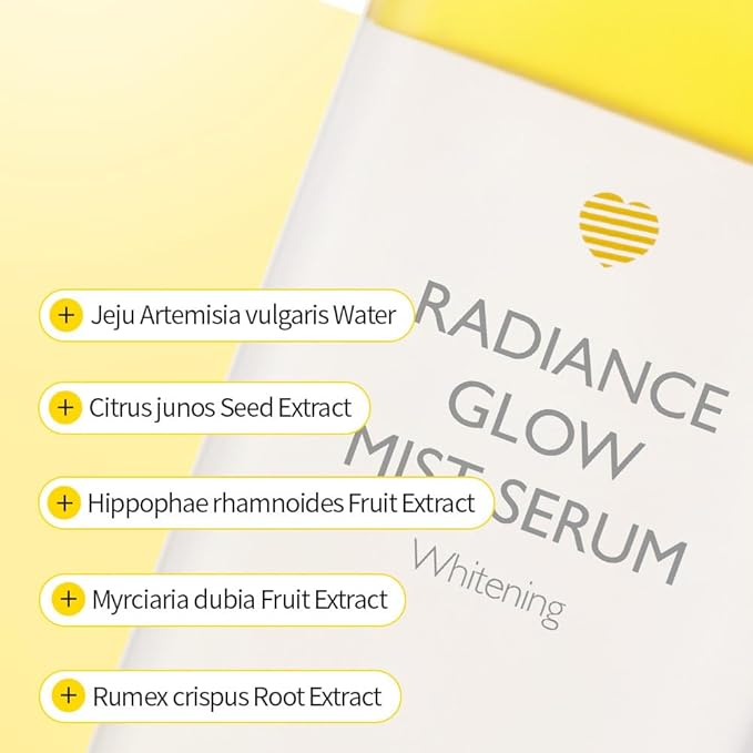 LALACHUU Glow Mist Serum – Hydrating & Soothing Face Mist Artemisia, Centella Asiatica, Evening Primrose, Korean Skin Care, Made in Korea, for Sensitive Skin (Radiance, 3.38 oz)-VivaGrace Women