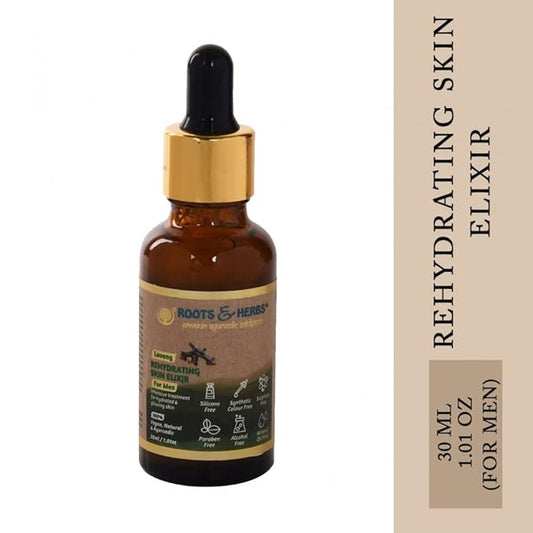 Roots & Herbs Ayurvedic Natural Treatment 100% Vegan No Paraben Lavang Rehydrating Skin Moisturizer Elixir for Men- 50 ML-VivaGrace Women