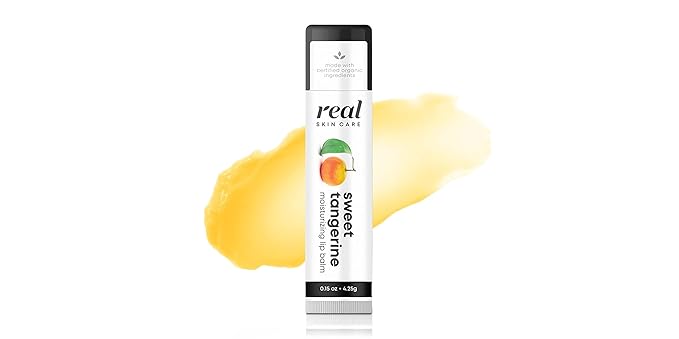 Organic Lip Balm With Coconut Oil | Handmade In the USA | Sweet Tangerine 4-Pack | Natural Lip Balm | Coconut Oil Lip Balm for Dry & Cracked Lips | Beeswax Lip Balm | 4 Lip Balm Pack-VivaGrace Women