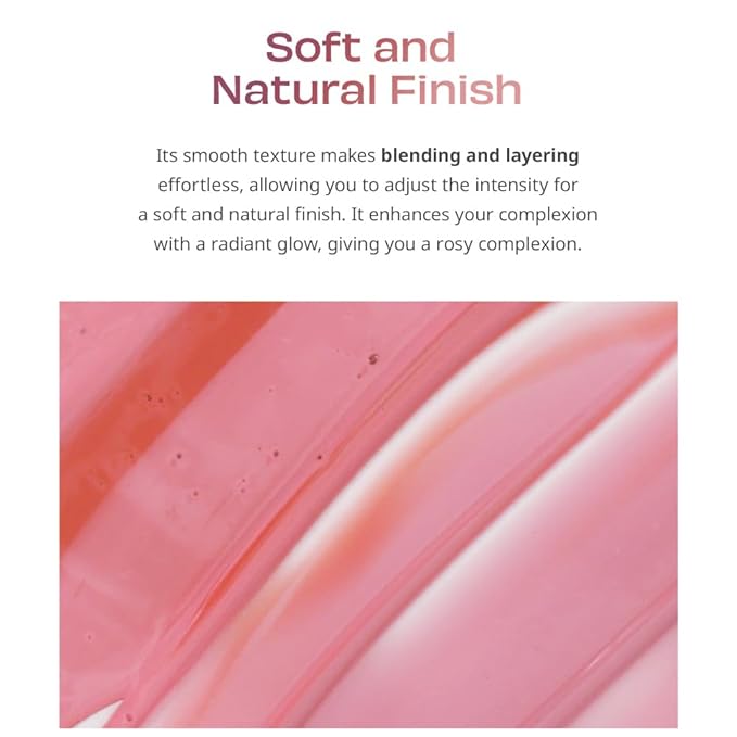 Moist Ampoule Blusher, Buildable Water-based Formula, Infused with over 50% moisture essence, no tackiness, long-lasting moisture, weightless feel (06 Cherry Blossom, 20ml)-VivaGrace Women
