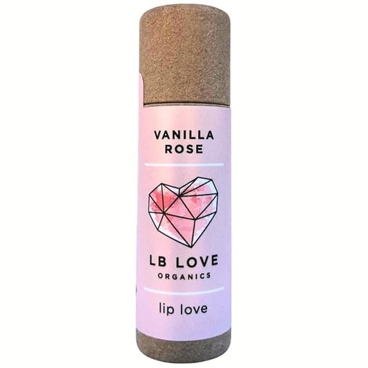 Plastic Free Lip Love | Jumbo Organic Lip Balm | Organic Beeswax and Plant Based | Zero Waste Natural Lip Balm (Vanilla Rose)-VivaGrace Women