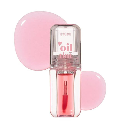 ETUDE Dear Darling Oil Tint #5 Red Oil 4.2g | High Moisturizing and Strong Hydrating Lip Oil/Lip Gloss | Smooth and Moist Lips | Non-Sticky Lip Oil Tint For Dry Lips | K-beauty-VivaGrace Women