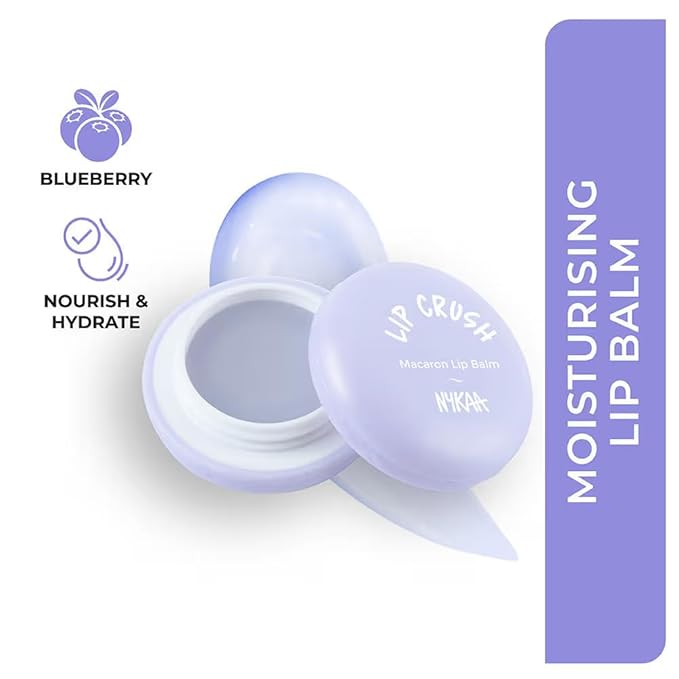 Cosmetics Lip Crush Macaron Lip Balm - Lip Butter with Shea Butter and Sweet Almond Oil - Nourishing and Healthy Lips - 01 Blueberry - 0.28 oz-VivaGrace Women