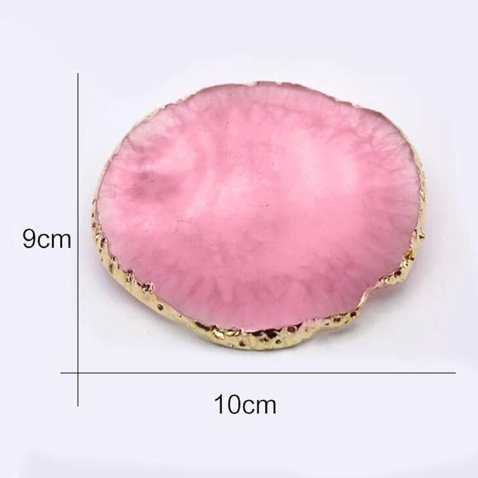 Resin Nail Art Palette, Kalolary Polish Holder Drawing Color Palette, Nail Art Painting Gel Palette Manicure Tool (Pink)-VivaGrace Women