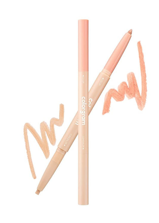 COLORGRAM Under Eye Highlighter Stick - 04 Peach | Silky-Smooth Long-Lasting Highlighter & Contouring Stick for Smudge-Proof, Shining Daily Makeup | K-Beauty Face Highlighters & Luminizers-VivaGrace Women