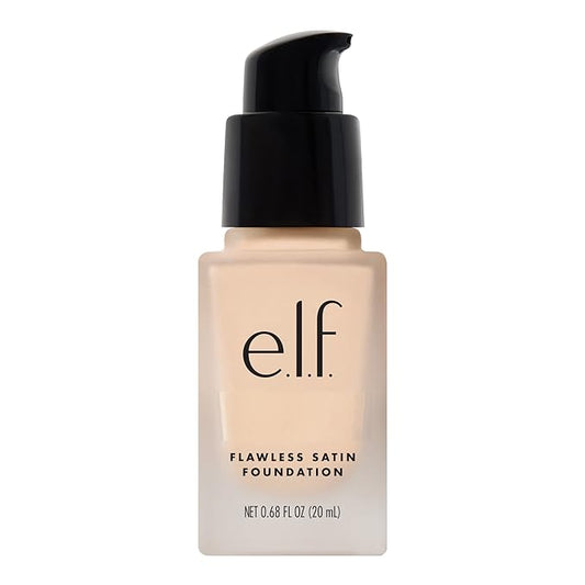 e.l.f. Flawless Finish Foundation, Lightweight & Medium Coverage, Semi-Matte Finish, Snow, 0.68 Fl Oz (20mL)-VivaGrace Women