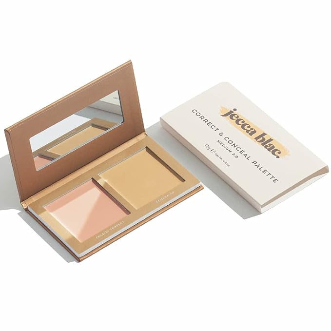 Jecca Blac Correct and Conceal Medium Coverage Palette, Lightweight Long Lasting Formula, Medium To Full Coverage, Gender Neutral and LGBTIQA+ Inclusive Make Up, Medium 2.0, 12g-VivaGrace Women