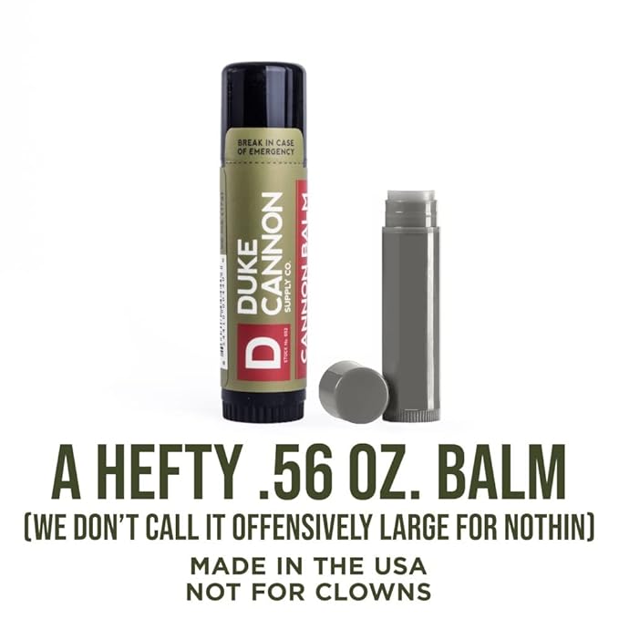 Duke Cannon Supply Co. Tactical Lip Protectant Cannon Balm 140 for Men (Blood Orange Mint) Multi-Pack - Superior Performance, Heavy-Duty, SPF 30, Large Balm for Hard Working Men, 0.56 oz (3 Pack)-VivaGrace Women