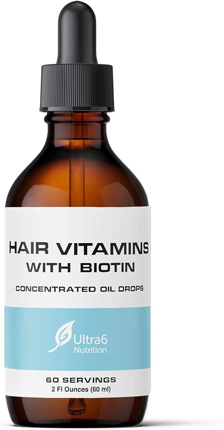 Liquid Biotin with Hair Vitamins - Vitamin C, E, B6 & Organic Coconut Oil - Liquid Biotin for Hair, Skin, Nails and Immunity Support-VivaGrace Women