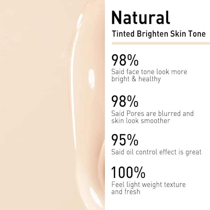 CATKIN Beige Tinted Face Makeup Primer Base Brighten Even Skin Tone Correcting Cream Veil Blur Pores Oil Control Infused with Hyaluronic acid Light Make up for All Skin-VivaGrace Women