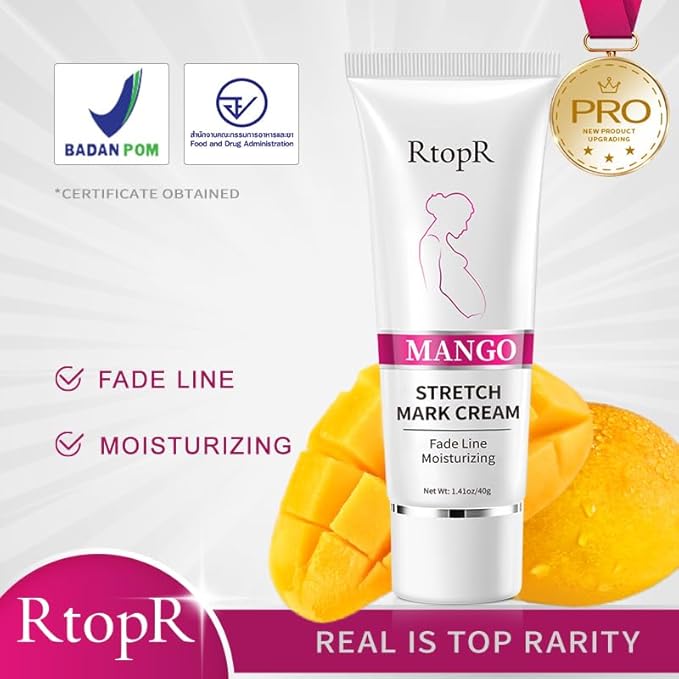 RtopR Mango Stretch Mark Cream for Pregnancy, Stretch Mark Repair Cream, Fade Line, Moisturizing and Non-Greasy, Safe to Use When Pregnant-VivaGrace Women