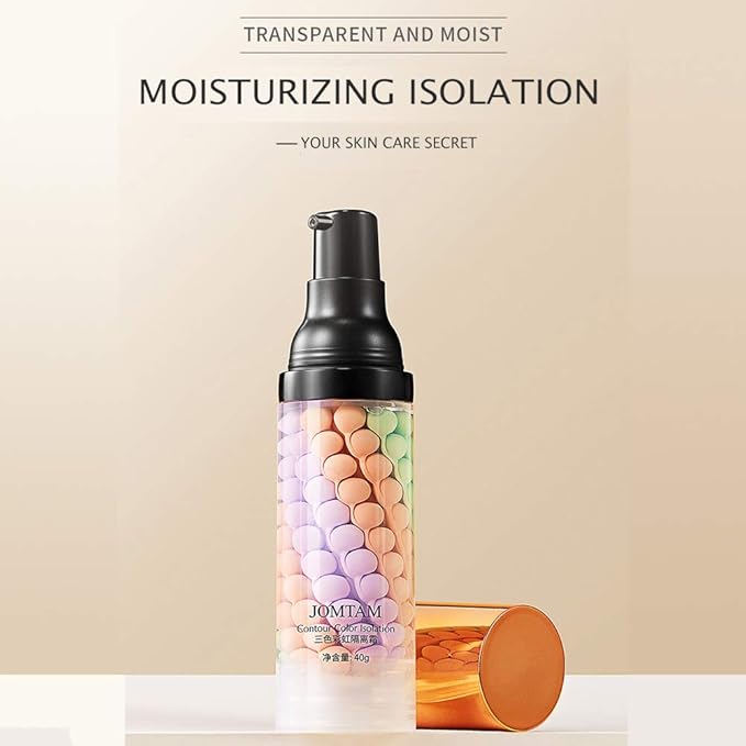 Contour Multi-Color Pink Green Purple Isolation Waterproof Natural Makeup Protection Hydration Oil Balance Moisturizing 40g-VivaGrace Women