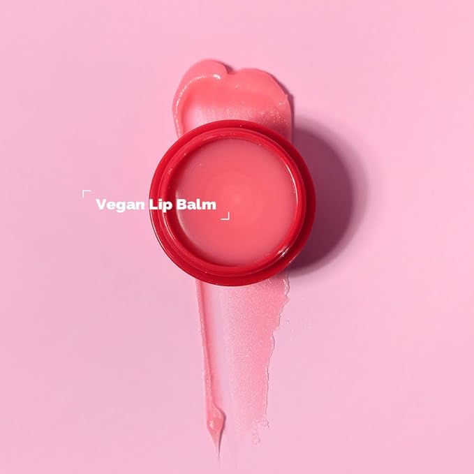 PS.PRETTYSKIN Moisturizing Korean Vegan Lip Balm 0.31oz. (9g) Smooth, Soft Texture, Hydrating, Natural Shine, Glossy (Cherry)-VivaGrace Women