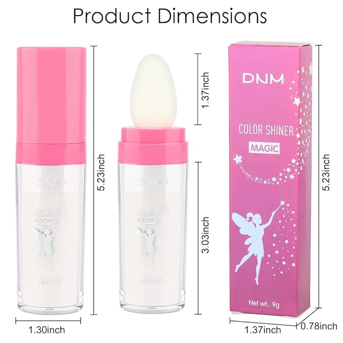 evpct 1Pcs Glitter Highlighter Powder Stick Make up Puff Fairy Stick Peal White Shimmer Glitter Face Body Liquid Highlighter makeup illuminators de maquillaje polvo traslucido maquillaje para mujer 01-VivaGrace Women
