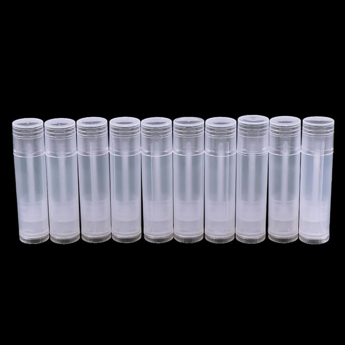 50Pcs 5ml Translucent Lipstick Cosmetic Empty Lip Gloss Lipstick Containers,Cosmetic Containers Sale Lip Balm Tubes Empty Hot Transparent Plastic Refill Lip Balm Tube with Cap-VivaGrace Women