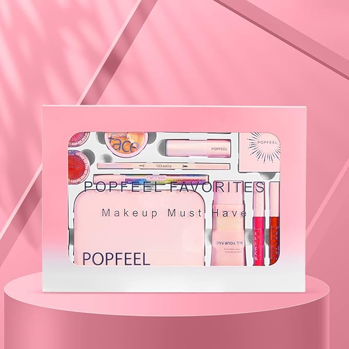 All-in-one Makeup Set Makeup Kit for Women Full Kit, for Beginners, Include Makeup Brush Set, Lip Gloss Set, Lipstick, Blush, Foundation, Concealer, Mascara, Eyebrow Pencil-VivaGrace Women