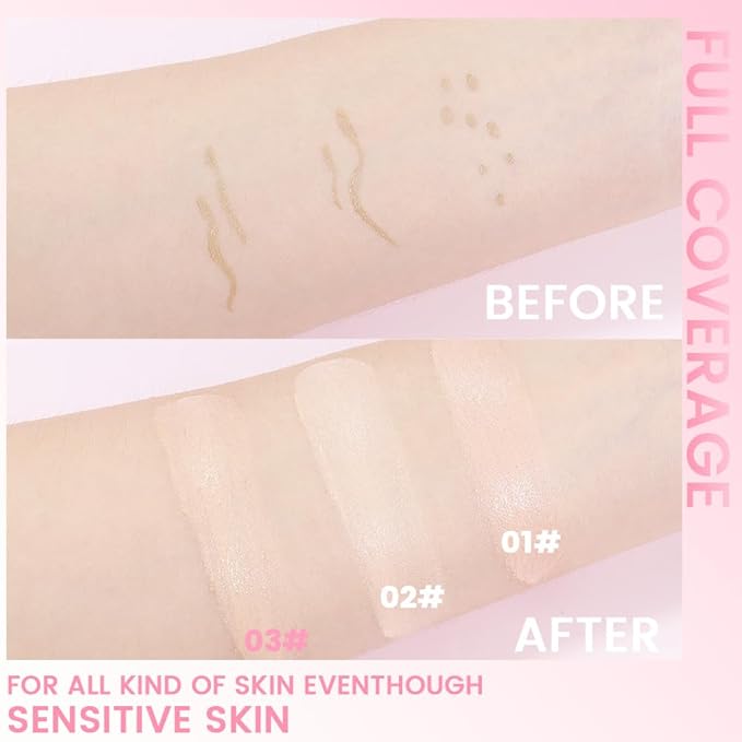 Nuder Cushion Foundation,Natural Beige for Natural & Medium with Neutral Skin Tone,Long-Lasting,Lightweight,Flawless Coverage,Dewy Finish,Concealing Blemishes and Under-eye Bags for All Skin Types-VivaGrace Women