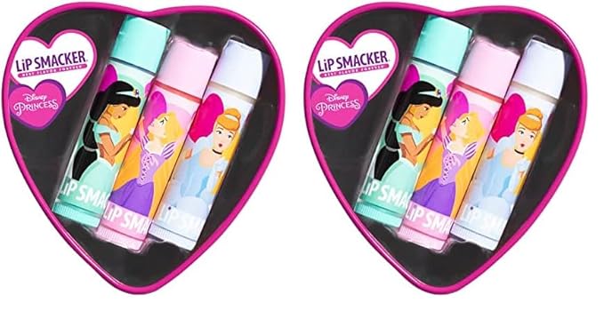 Lip Smacker Valentine's Day Collection Disney Princess Lip Balm Tin (Pack of 2)-VivaGrace Women