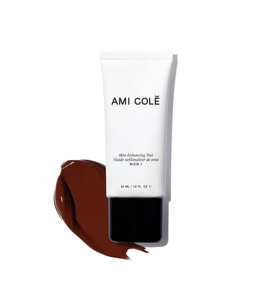 AMI COLÉ Skin-Enhancing Tinted Moisturizer (Rich 1), tinted moisturizer for face, bb cream, skin tint, face makeup-VivaGrace Women