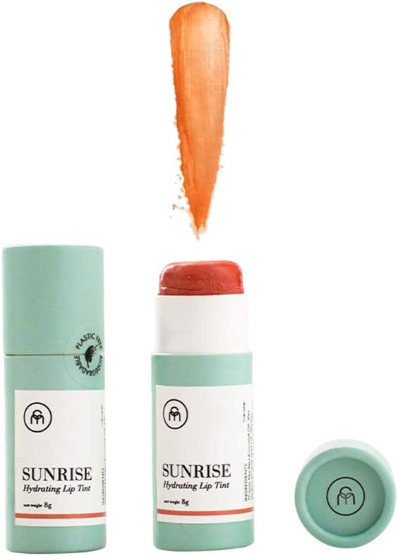 Coconut Matter Lip Balm – Handmade Vegan Coconut Lip Balm with Orange Red Tint - Hydrating Lip Balm with Natural Coconut Oil, SUNRISE-VivaGrace Women