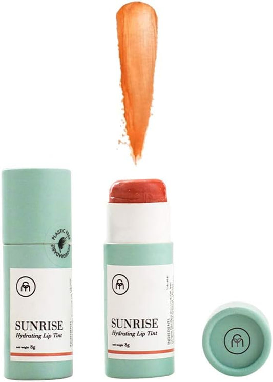 Coconut Matter Lip Balm – Handmade Vegan Coconut Lip Balm with Orange Red Tint - Hydrating Lip Balm with Natural Coconut Oil, SUNRISE-VivaGrace Women