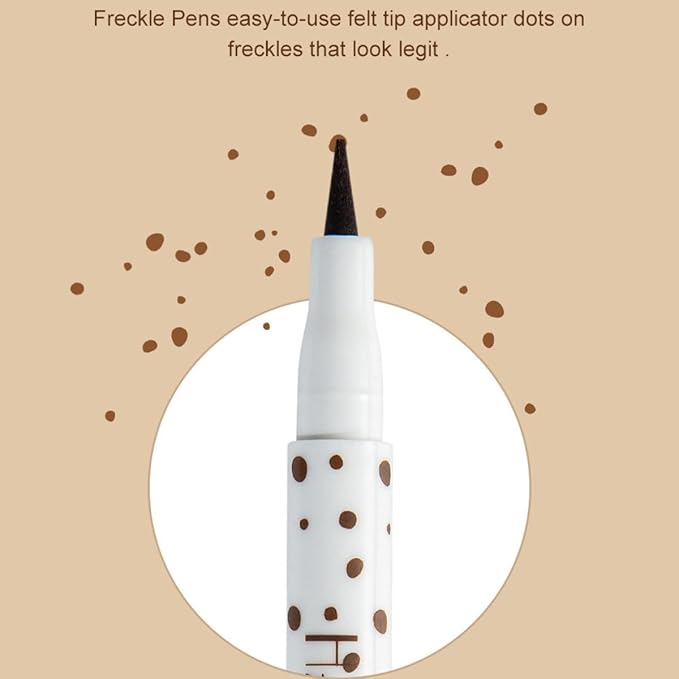 Freckle Pen Face Concealer Point Out Natural Waterproof Longlasting Freckle Makeup 2 Pcs Light Brown & Chestnut-VivaGrace Women