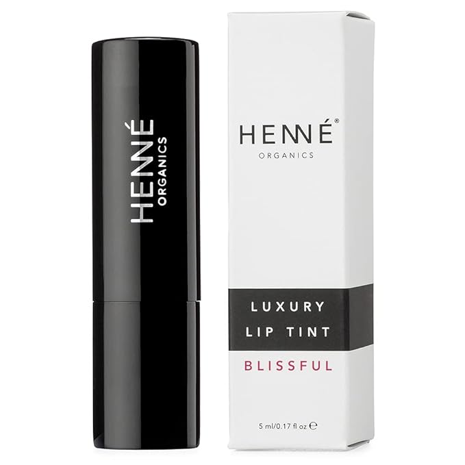 Henné Organics Luxury Lip Tint - Moisturizing, Sheer Natural Color - Blissful (Raspberry)-VivaGrace Women
