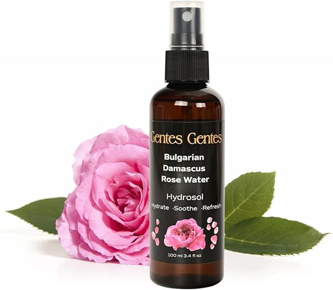100% Pure Bulgarian Damascus Rose Water Hydrosol – Luxury Facial Toner for Hydration & Radiant Skin, Body Mist & Pillow Spray | Natural Skincare | 3.4 fl oz-VivaGrace Women