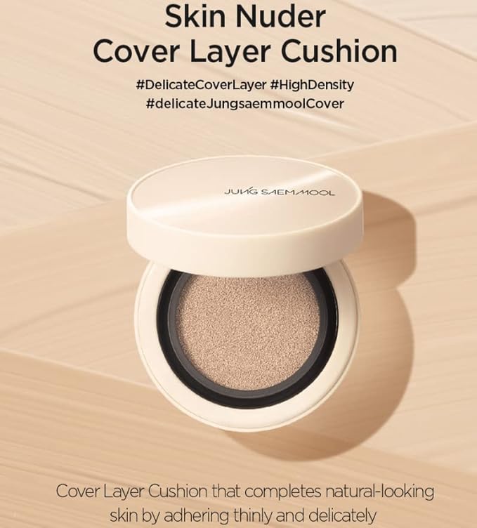 [JUNGSAEMMOOL OFFICIAL] Skin Nuder Cover Layer Cushion 23 (Medium) | Refill Included | Delicate Cover | All-day Lasting | Makeup Artist Brand-VivaGrace Women