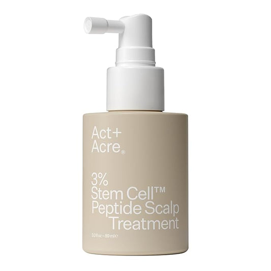 Act+Acre Cold Processed 3% Stem Cell Peptide Treatment | Boosts Hair Density | Grape Stem Cells, Peptides + Caffeine | Vegan, Fragrance-Free | 3 Fl Oz-VivaGrace Women