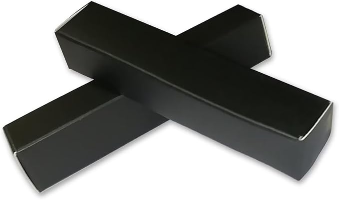 ANZKA 50 Pcs Lip Balm Boxes Packaging, 6.8x1.8x1.8cm Wrapping Box for 0.15Oz Lipbalm Containers Tubes, 5.5ml DIY Lipsticks Black Package Boxes-VivaGrace Women